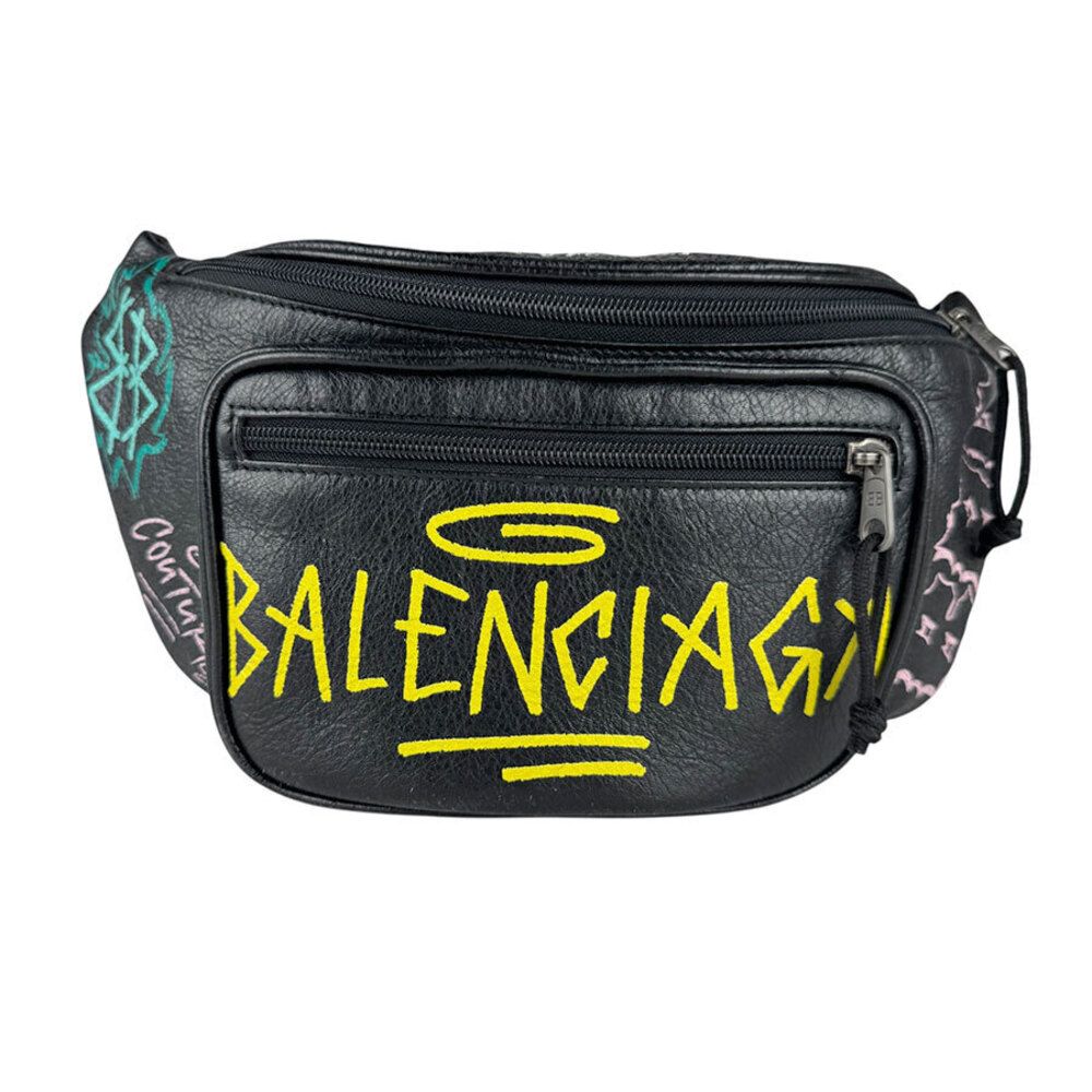 Balenciaga Explorer Belt Bag Leather Black